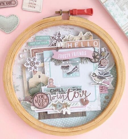 قصص بسيطة بسيطة عتيقة من الغابة الشتوية - حزمة مصمم صانع البطاقات مع وسادة ورقية مقاس 6 × 8؛ ورق تنسيق أساسي مقاس 12 × 12، ومجموعات من الألواح الخشبية، ونقاط وأجزاء من المينا in Kuwait