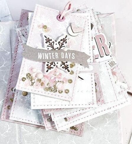 قصص بسيطة بسيطة عتيقة من الغابة الشتوية - حزمة مصمم صانع البطاقات مع وسادة ورقية مقاس 6 × 8؛ ورق تنسيق أساسي مقاس 12 × 12، ومجموعات من الألواح الخشبية، ونقاط وأجزاء من المينا in Kuwait