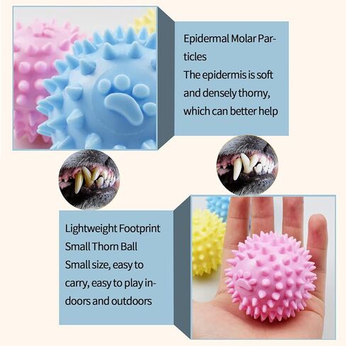 3 حزم من الكرات الشائكة للكلاب ألعاب الحيوانات الأليفة غير القابلة للتدمير، ألعاب مضغ مطاطية طبيعية عدوانية لتنظيف أسنان الكلاب للجرو الصغيرة والمتوسطة والكبيرة وتدريب الكلاب على لعب كرة المضغ (3 ألوان) in Kuwait