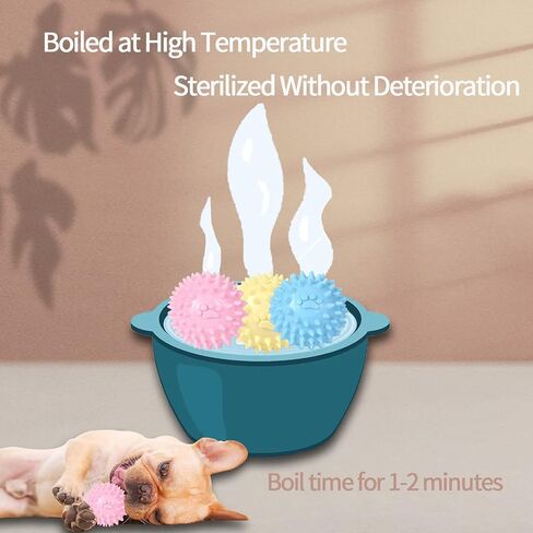 3 حزم من الكرات الشائكة للكلاب ألعاب الحيوانات الأليفة غير القابلة للتدمير، ألعاب مضغ مطاطية طبيعية عدوانية لتنظيف أسنان الكلاب للجرو الصغيرة والمتوسطة والكبيرة وتدريب الكلاب على لعب كرة المضغ (3 ألوان) in Kuwait