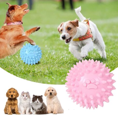 3 حزم من الكرات الشائكة للكلاب ألعاب الحيوانات الأليفة غير القابلة للتدمير، ألعاب مضغ مطاطية طبيعية عدوانية لتنظيف أسنان الكلاب للجرو الصغيرة والمتوسطة والكبيرة وتدريب الكلاب على لعب كرة المضغ (3 ألوان) in Kuwait