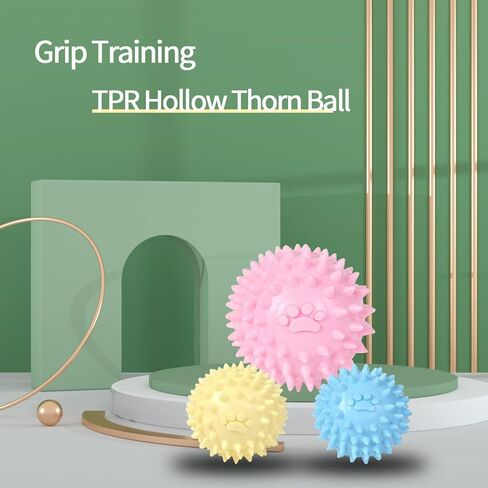 3 حزم من الكرات الشائكة للكلاب ألعاب الحيوانات الأليفة غير القابلة للتدمير، ألعاب مضغ مطاطية طبيعية عدوانية لتنظيف أسنان الكلاب للجرو الصغيرة والمتوسطة والكبيرة وتدريب الكلاب على لعب كرة المضغ (3 ألوان) in Kuwait