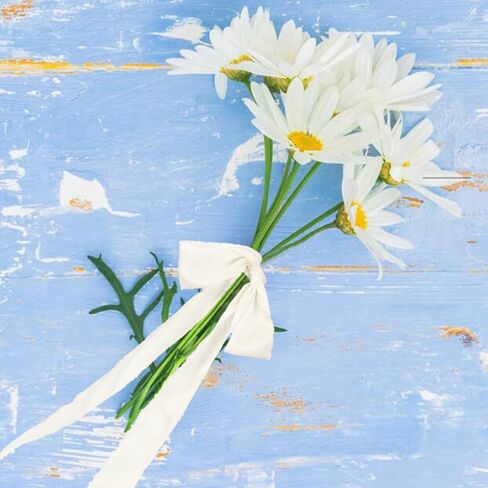 شريط من الساتان الحريري من Cekene مقاس 1-1/2 بوصة × 20 ياردة من الذهب الوردي والأبيض الكريمي شرائط متوترة مصنوعة يدويًا شريط قماش هامشي صلب لتغليف الهدايا وحفلات الزفاف وصناعة القوس، 4 لفات in Kuwait