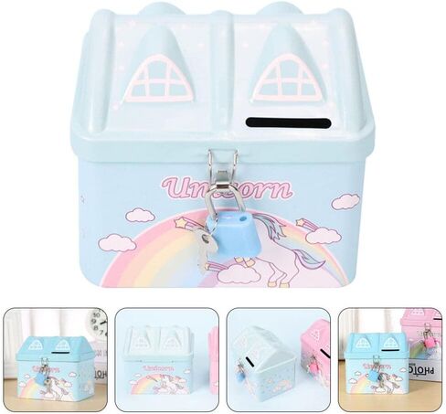 SAFIGLE 2023 بنك أصبع كارتوني للأطفال غير قابل للكسر، بنك أصبع للفتيات، جرة نقود معدنية للفتيات، صندوق صغير الحجم لتوفير المال، صندوق توفير المال، هدايا عملية لعيد الميلاد وعيد الميلاد in Kuwait