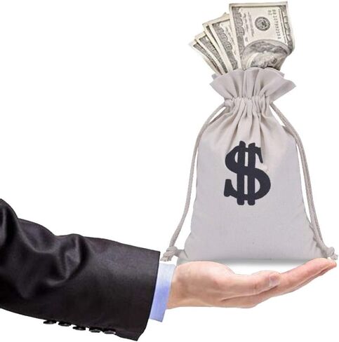 Drawstring Money Bag, Uspacific 4 Pcs 11x16 inches Dollar Sign Design Canvas Drawstring Closure Bags for Toy Party Favors Bank Robber Themed Party in Saudi Arabia
