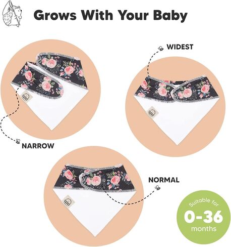 KeaBabies 8-Pack Baby Bibs for Boys, Girls and 10-Pack Baby Bandana Drool Bibs - Pull-on Bibs for Baby Girl, Baby Boy - Organic Cotton Bandana Bibs for Boys, Girls - Baby Girl Bib - Baby Bibs in Saudi Arabia