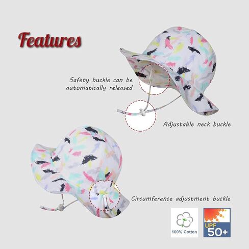 قبعة حماية من الشمس للأطفال من Ami&Li tots بعامل حماية من أشعة الشمس بدرجة 50 للأطفال والبنات والرضع والأطفال الصغار in Kuwait