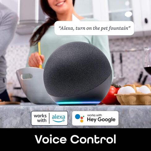 نافورة جيني بيت كونيكت الذكية، موزع مياه أوتوماتيكي للحيوانات الأليفة سعة 2.5 لتر للقطط والكلاب مع 3 مرشحات بديلة، والتحكم في الواي فاي in Kuwait