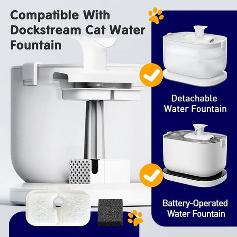 ETOB Water Fountain Filter Replacement for Petlibro - Pack of 16 Pre-Filter Sponges Compatible with PLWF105, PLWF115, PLWF005 - Keep Your Pet Libro Fountain Clean and Fresh with PET STANDARD Filters in Saudi Arabia