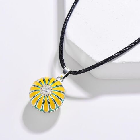 Sunlower Harmony Ball Necklace for Pregnancy Gifts, Angel Chime Caller Bola Sunlower Necklace for Women Maternity Mom to be Jewelry in Saudi Arabia