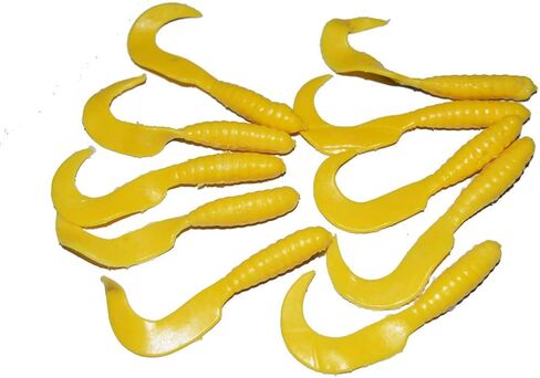 Fishing Lure Grub Maggots 60pcs Hooks 15pcs, Fish Lure Maggots with Lead Head Hooks Grubs in Kuwait
