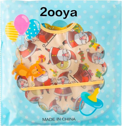 4 قطع من مرايل تغذية الأطفال في عيد الميلاد للأطفال الصغار، مجموعة مريلة مقاومة للماء مع جيب لالتقاط الفتات للرضع، مريلة طعام قابلة للتعديل للتسنين، هدية تذكارية لعيد الميلاد، من 6 إلى 12 شهرًا in Kuwait