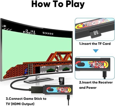 وحدة تحكم ألعاب ريترو HDMI التوصيل والتشغيل لألعاب الفيديو مدمجة 1000+ نظام ألعاب إلكتروني للألعاب الكلاسيكية يدعم لاعبين - هدية للبالغين والأطفال in Kuwait