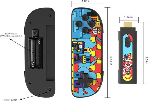 وحدة تحكم ألعاب ريترو HDMI التوصيل والتشغيل لألعاب الفيديو مدمجة 1000+ نظام ألعاب إلكتروني للألعاب الكلاسيكية يدعم لاعبين - هدية للبالغين والأطفال in Kuwait