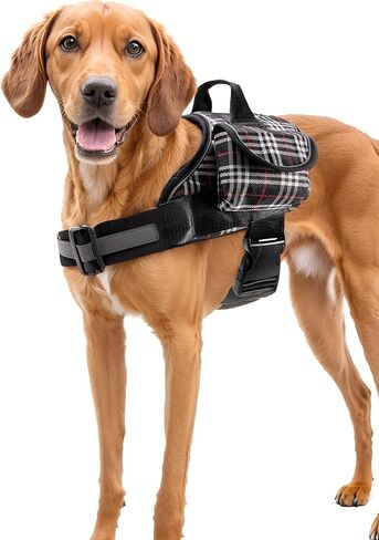 XXL Dog Harness -No Pull Reflective- Harness Dog Vest with Pockets- Beige Harness Adjustable Dog Harness (Beige, XXL) in Kuwait