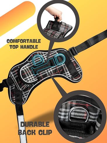 XXL Dog Harness -No Pull Reflective- Harness Dog Vest with Pockets- Beige Harness Adjustable Dog Harness (Beige, XXL) in Kuwait