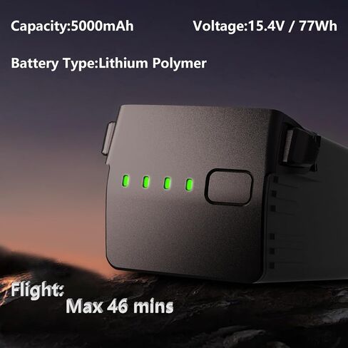 بطارية anegine Mavic 3، بطارية طيران ذكية بقدرة 5000 مللي أمبير في الساعة لـ DJI Mavic 3/DJI Mavic 3 Pro/DJI Mavic 3 Pro Cine/DJI Mavic 3 Classic/DJI Mavic 3 Enterprise، 46 دقيقة كحد أقصى لبطارية Mavic 3 Pro in Kuwait