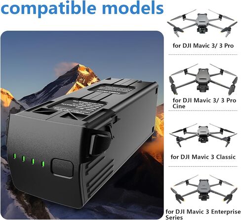 بطارية anegine Mavic 3، بطارية طيران ذكية بقدرة 5000 مللي أمبير في الساعة لـ DJI Mavic 3/DJI Mavic 3 Pro/DJI Mavic 3 Pro Cine/DJI Mavic 3 Classic/DJI Mavic 3 Enterprise، 46 دقيقة كحد أقصى لبطارية Mavic 3 Pro in Kuwait