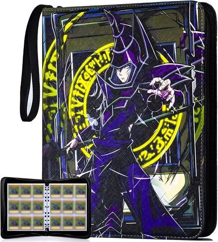 حافظة بطاقات ذات سعة كبيرة 990 لبطاقات Yugioh التجارية، حامل بطاقات بـ 9 جيوب مع مجلد 55 كم متوافق مع بطاقات Yu-Gi-Oh. in Kuwait
