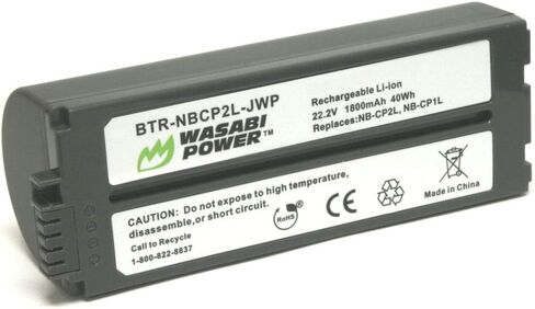 Wasabi Power Battery for Canon NB-CP2L, NB-CP1L and Canon Compact Photo Printers SELPHY CP100, CP200, CP220, CP300, CP330, CP400, CP510, CP600, CP710, CP730, CP770, CP780, CP790, CP800, CP900, CP910 in Saudi Arabia