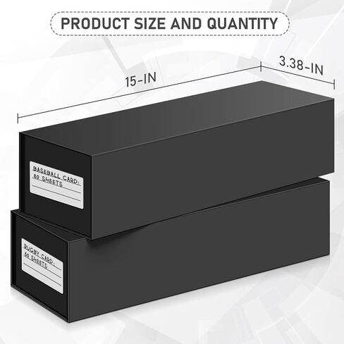 2 Pack Trading Card Storage Box, Magnetic Closure Toploaders Card Storage Protectors Holding 1800+ Sleeved Cards Fit for MTG TCG and Sport Cards in Saudi Arabia