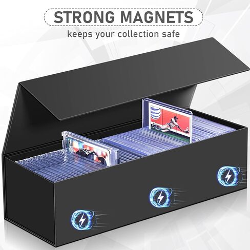 2 Pack Trading Card Storage Box, Magnetic Closure Toploaders Card Storage Protectors Holding 1800+ Sleeved Cards Fit for MTG TCG and Sport Cards in Saudi Arabia