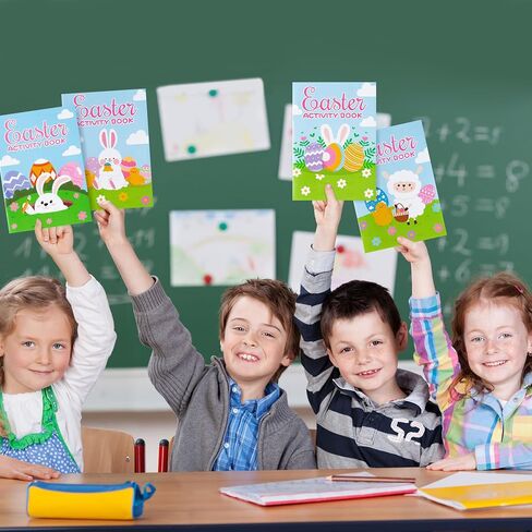 دفاتر تلوين هندسية لعيد الفصح من أنجوليو - 24 قطعة من كتيب ألوان يسوع يعيش كريستين مع كتاب رسم فني للكتاب المقدس من هوسانا لحقيبة الفصول الدراسية لمدرسة الأحد ومكافآت الأشياء الجيدة in Saudi Arabia