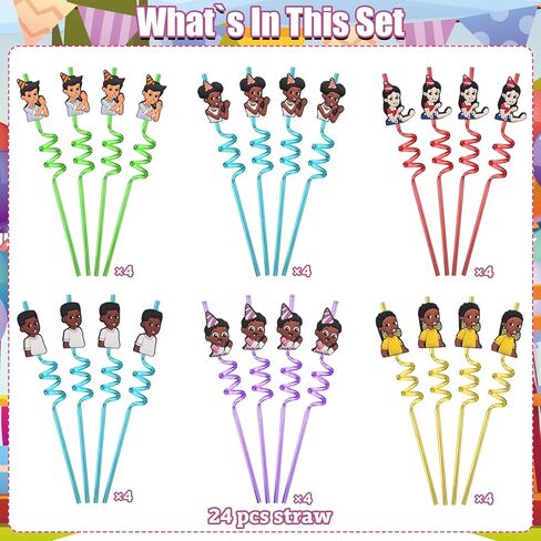 24pcs Musician Party Favors Straw, Musician Themed Reusable Plastic Straws with 2pcs Cleaning Brushes, Musician Themed Birthday Party Decorations for Fans Birthday Party Favors in Kuwait