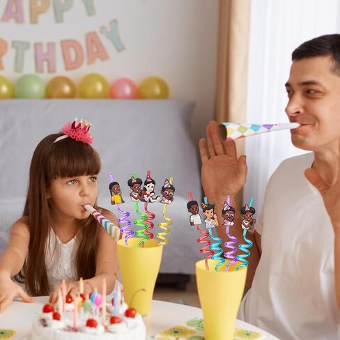 24pcs Musician Party Favors Straw, Musician Themed Reusable Plastic Straws with 2pcs Cleaning Brushes, Musician Themed Birthday Party Decorations for Fans Birthday Party Favors in Kuwait