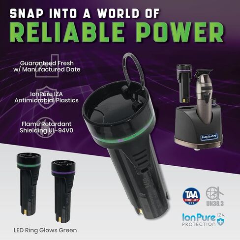 High-Capacity Replacement Battery Compatible with BaBylissPRO SNAPFX FX797 Trimmers. Li-ion, 3450mAh, Japanese Cells. Replaces FXBPT, FXBPT33, 074108461773, and 074108461780 - Long-Lasting Power in Saudi Arabia