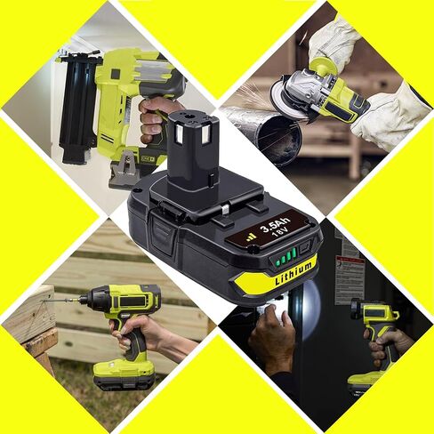 BOTKK 2 حزم 3.5Ah بطارية ليثيوم ل Ryobi 18 فولت واحد + بطارية P104 P105 P102 P103 P107 Ryobi 18 فولت تبديل البطارية in Saudi Arabia