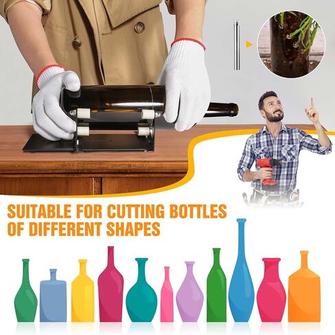 Glass Bottle Cutter - A Diamond Glass Cutting Machine Makes it Easy to Precisely Cut Both Square and Round Bottles. Transform Your Wine Bottles into Beautiful Works of Art with This DIY Tool in Saudi Arabia
