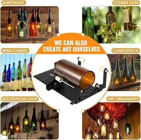 Glass Bottle Cutter - A Diamond Glass Cutting Machine Makes it Easy to Precisely Cut Both Square and Round Bottles. Transform Your Wine Bottles into Beautiful Works of Art with This DIY Tool in Saudi Arabia
