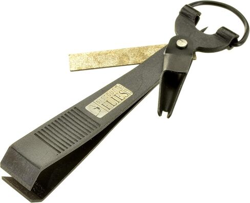 Discountflies Stainless-Steel Fly Fishing Nippers – Hook Clipper Cleaner & Sharpener in One – Fishing Clippers w/Nail Knot Tier Tip & D-Ring – Multifunctional Fishing Tackle in Kuwait