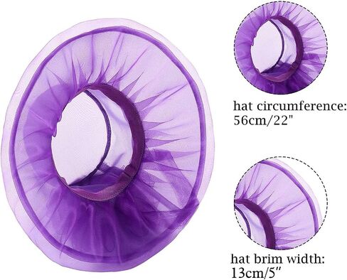 Litter Star Kentucky Derby Organza Hats Wide Brim Hat for Women - Perfect for Tea Party Bridal Church Wedding in Saudi Arabia