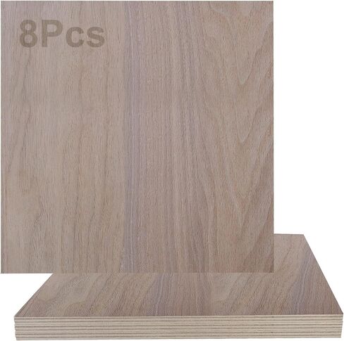 12 × 12 بوصة خشب الجوز الرقائقي، 3 مم 1/8 بوصة خشب الجوز للحرف اليدوية، 8 قطع من أوراق الخشب الرقائقي الرقيقة لقطع CNC بالليزر، والنقش، والنحت، والحرف اليدوية، وكتابة ديكورات DIY in Kuwait