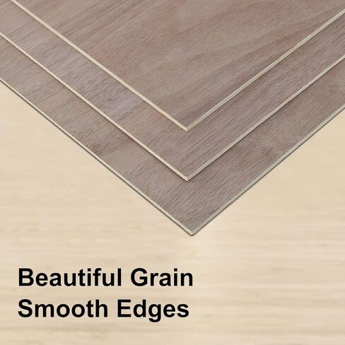 12 × 12 بوصة خشب الجوز الرقائقي، 3 مم 1/8 بوصة خشب الجوز للحرف اليدوية، 8 قطع من أوراق الخشب الرقائقي الرقيقة لقطع CNC بالليزر، والنقش، والنحت، والحرف اليدوية، وكتابة ديكورات DIY in Kuwait