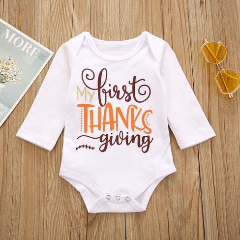 ملابس لحديثي الولادة من البنات والأولاد لعيد الشكر رومبير ديك رومي صغير للأب والأم + سروال يقطين + مجموعة ملابس عقال وقبعة in Kuwait