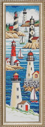 Janlynn Lighthouses Counted Cross Stitch Kit-6"X21" 14 Count in Saudi Arabia