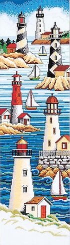 Janlynn Lighthouses Counted Cross Stitch Kit-6"X21" 14 Count in Saudi Arabia