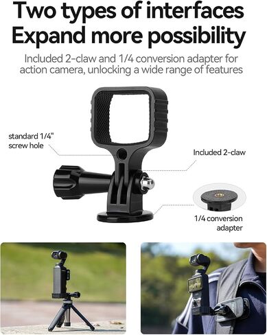 TELESIN ° حامل تثبيت معدني متوسع، لـ DJI Osmo Pocket 3 ملحقات محول الكاميرا حامل محول معدني in Saudi Arabia