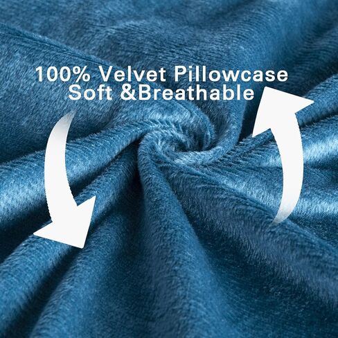 SLIGUY Pregnancy Pillow Cover G Shaped, 57-Inch Replacement Pillowcase, Used for Maternity Pillows, 100% Velvet, Double Zipper Stretch Fabric, Super Soft, Universal Type, (G Blue) in Saudi Arabia
