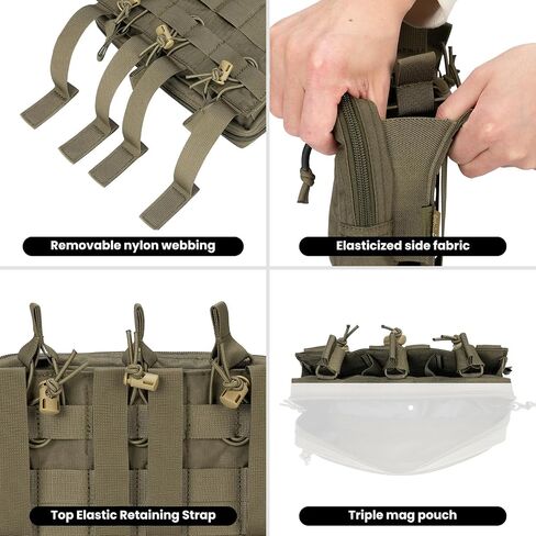 EXCELLENT ELITE SPANKER Tactical Mag Admin Pouch Molle Utility Tool Pouch Medical EDC EMT Bag with Triple Mag Pouch for M4 M16 in Saudi Arabia