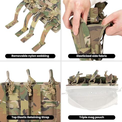 EXCELLENT ELITE SPANKER Tactical Mag Admin Pouch Molle Utility Tool Pouch Medical EDC EMT Bag with Triple Mag Pouch for M4 M16 in Saudi Arabia