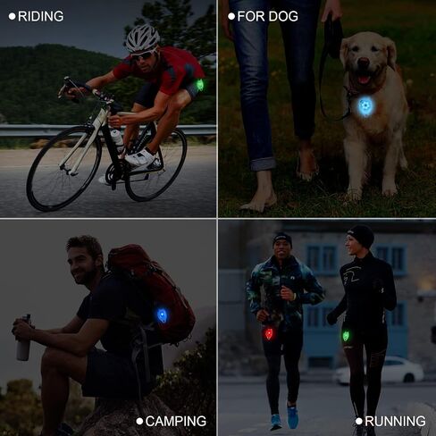 ضوء طوق LED، ضوء طوق الكلب القابل لإعادة الشحن، IP67 مشبك حلقة تسلق مقاوم للماء، ضوء علامة الأمان يُعلق على حقيبة الظهر، الدراجة، الطوق، المقود أو السرج، للمشي الليلي، الجري، التخييم أو ركوب الدراجات in Saudi Arabia