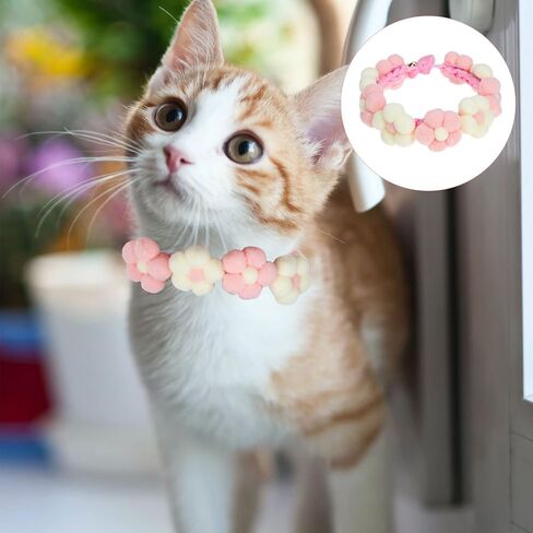 Mipcase Cat Collar, Plush Kitten Collar Cute Pom Pom Cat Collar for Kitten Cat Small Dog in Saudi Arabia