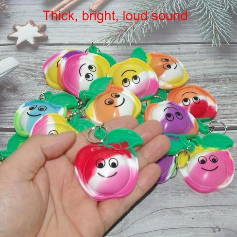 20 حزمة من سلسلة المفاتيح المضحكة الفريدة من نوعها على شكل Apple Fidget Mini Pop على ظهره لديكور حفلات عيد الميلاد وهدية طلاب الفصول الدراسية in Kuwait