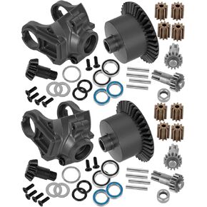 RC Front & Rear Diff & Diff Cover Case Upgrades Part for 1/10 Big Rock Vorteks Granite Senton 3S BLX 1/8 Infraction Typhon Vendetta 3S BLX,Differential & Diff Cover Case,Red