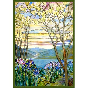 Orenco Originals Iris Flowers Magnolia Trees Inspired Louis Comfort Tiffany Counted Cross Stitch Pattern