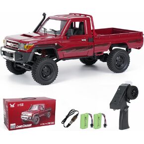 MN82 RC Rock Crawler, 2.4Ghz Toyota Remote Control Truck, 4WD 2 Speeds Switch RC Crawler Off-Road Pick-up with 2 Upgraded 1200mah Battery, 1/12 Scale Trucks (with Gift)